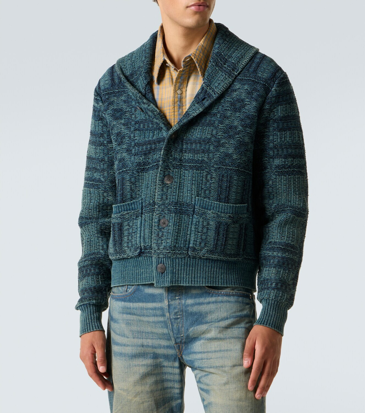 RRL Jacquard cotton cardigan RRL