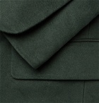 Deveaux - Dark-Green Cotton-Moleskin Blazer - Green