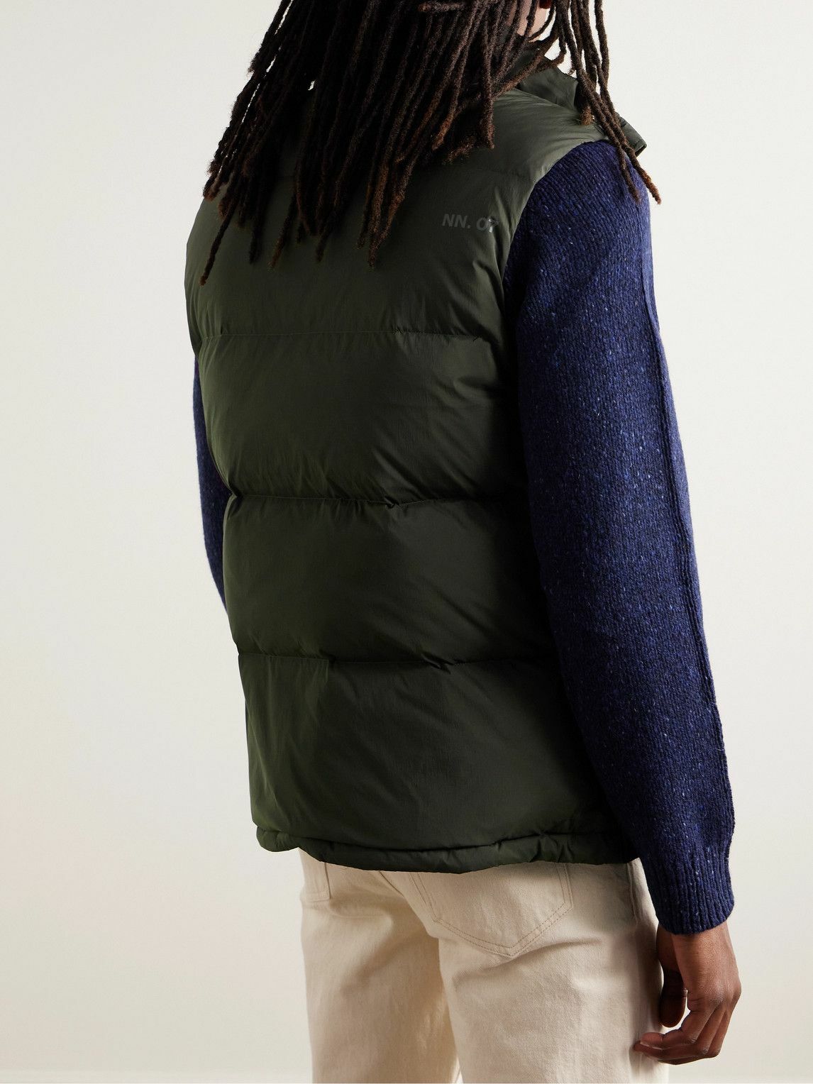NN07 - Matthew 8245 Quilted Recycled-Shell Down Gilet - Green