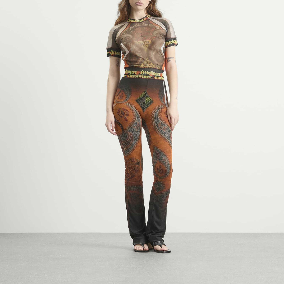 Ottolinger Women's Mesh T-Shirt in Paisley