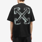 Off-White Men's Vibe Arrow Skate T-Shirt in Black/Aqua