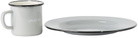 Afield Out SSENSE Exclusive Grey Enamel Plate & Mug Set