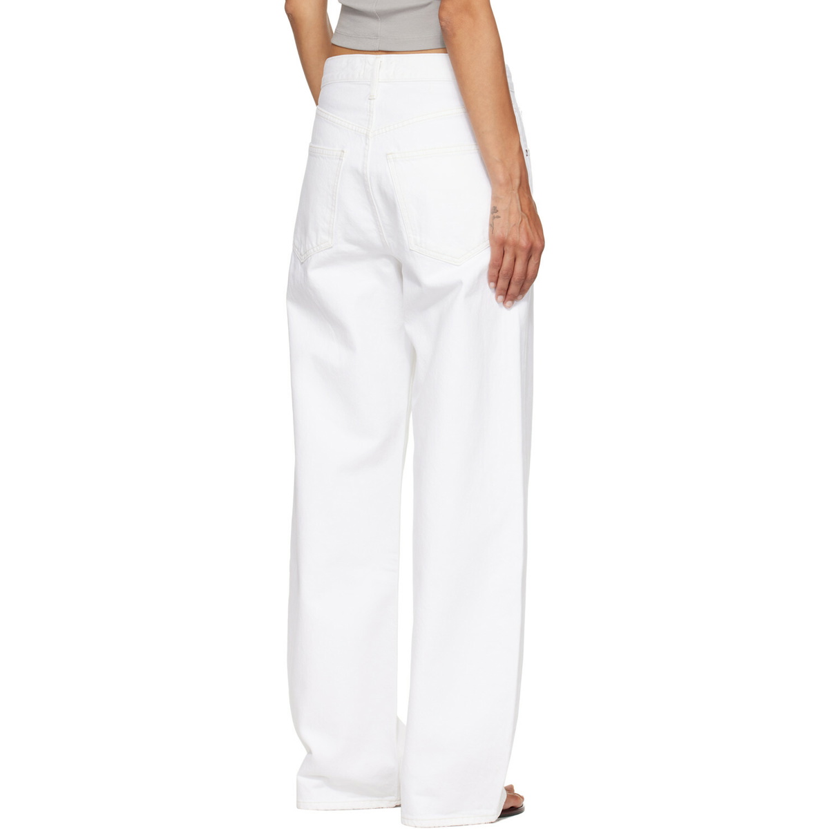 AGOLDE White Low Curve Jeans