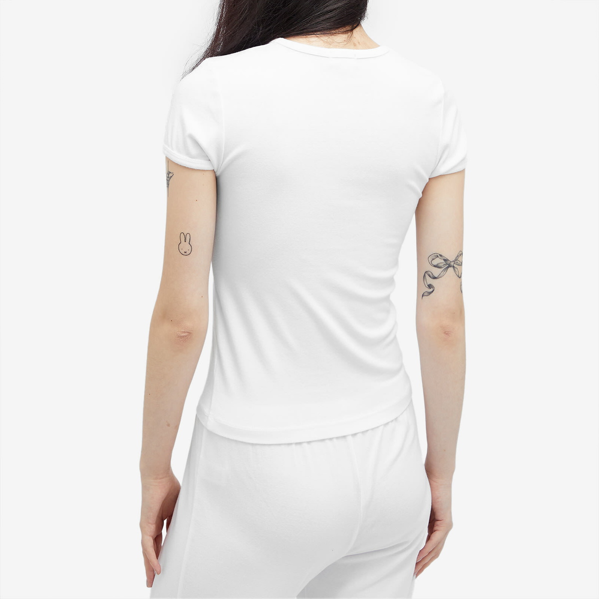 DONNI. Women's Baby Rib Baby T-Shirt in Powder