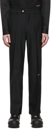 C2H4 Black Virgin Wool Trousers