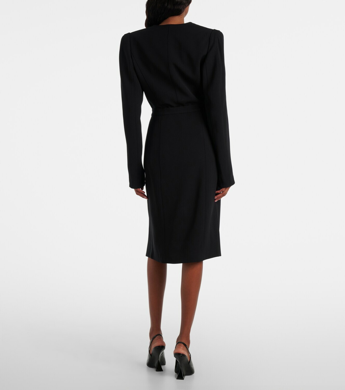 Mugler High-rise wrap skirt