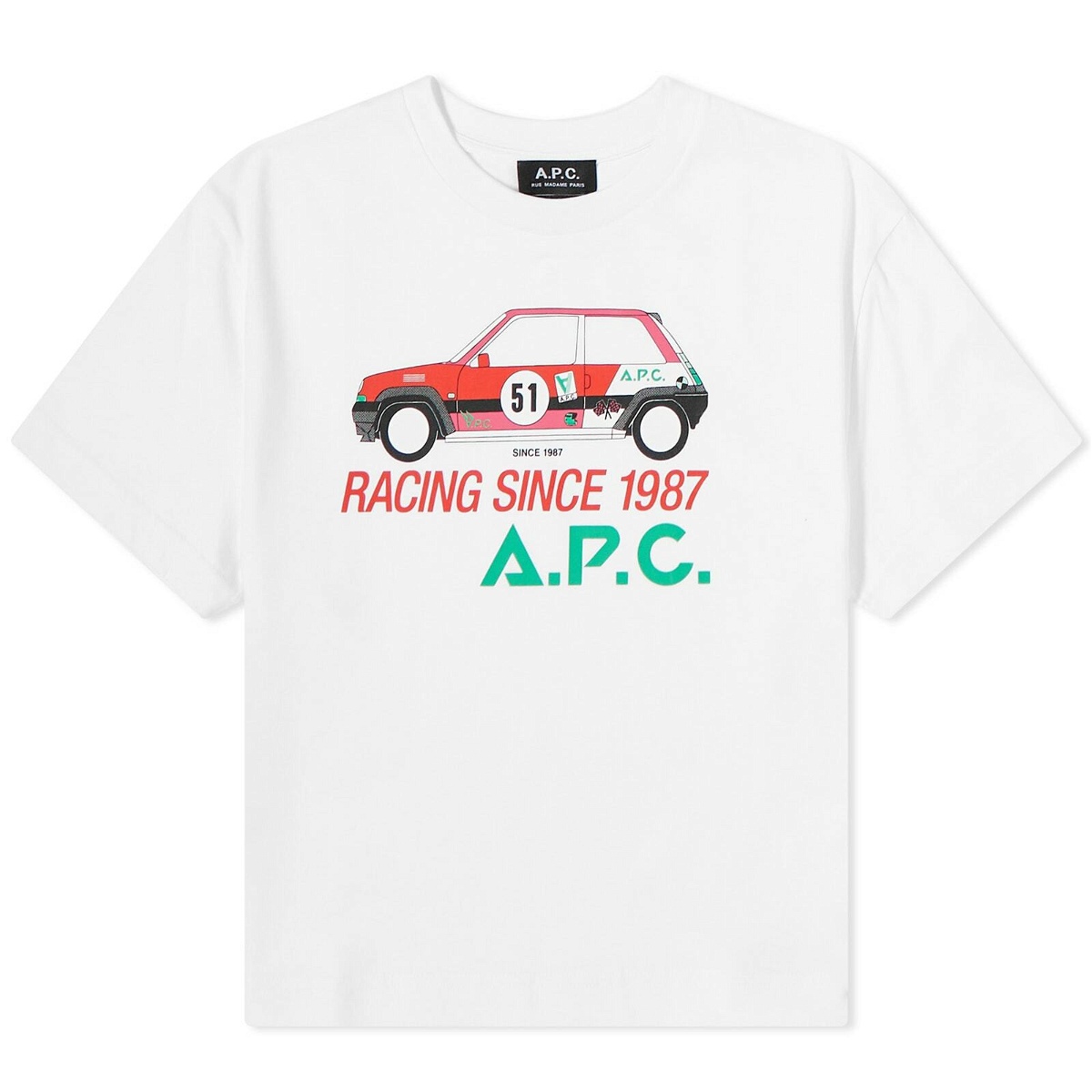 Photo: A.P.C. Women's Sally Car T-shirt in White