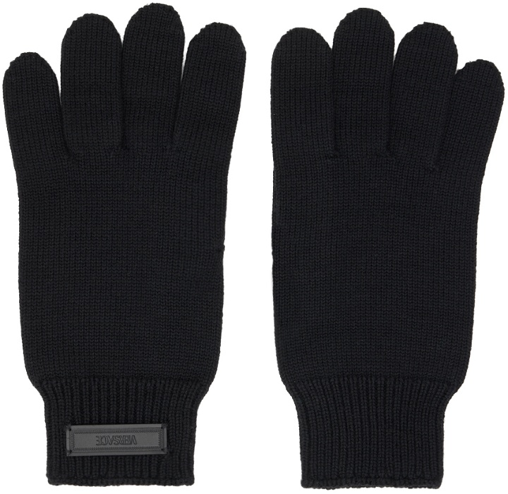 Photo: Versace Black Logo Gloves