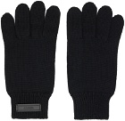 Versace Black Logo Gloves