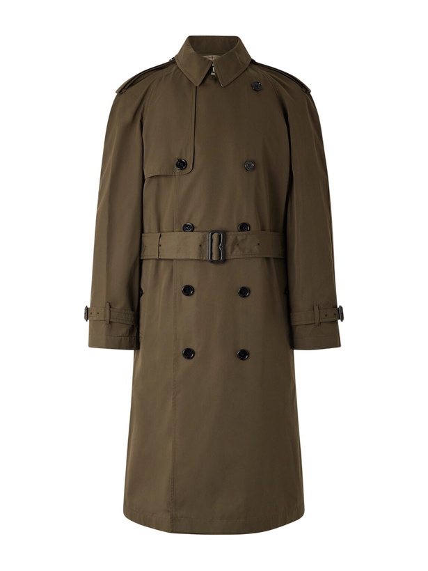 Photo: Burberry - Cotton-Gabardine Trench Coat - Green