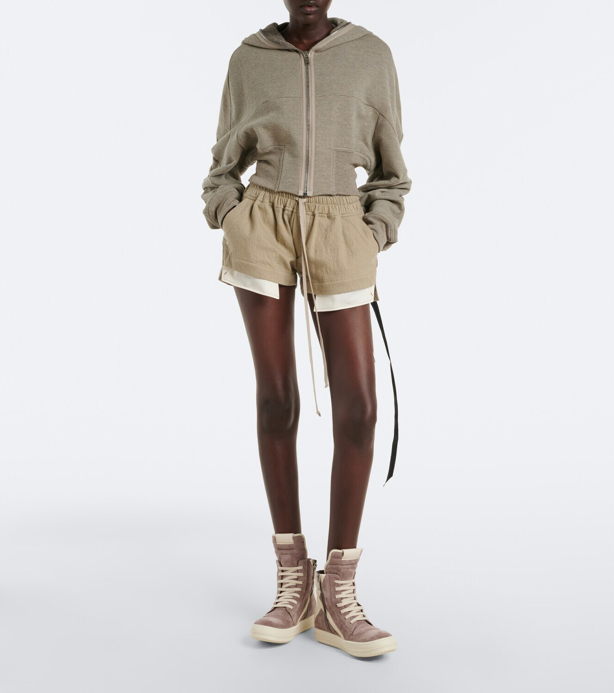Rick Owens Geobasket suede high-top sneakers