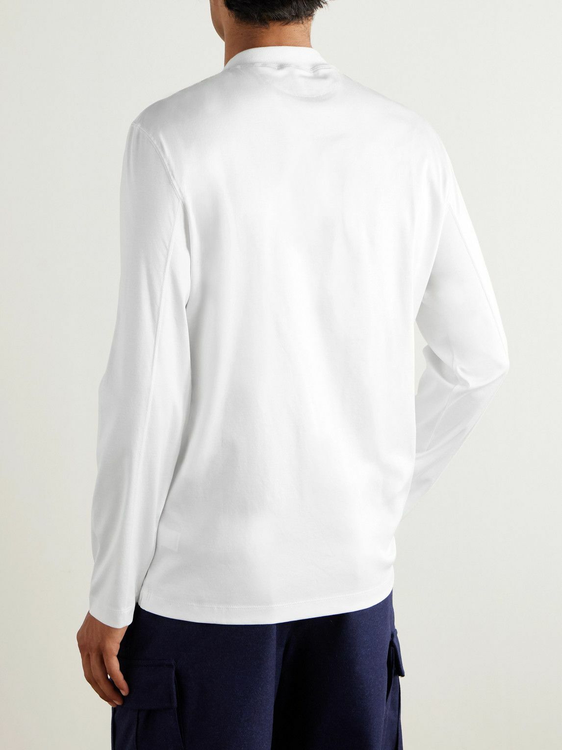 Brunello Cucinelli - Slim-Fit Logo-Print Cotton-Jersey T-Shirt - White