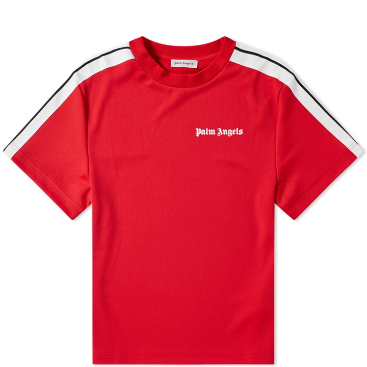 Photo: Palm Angels Track Taping Tee Red & White