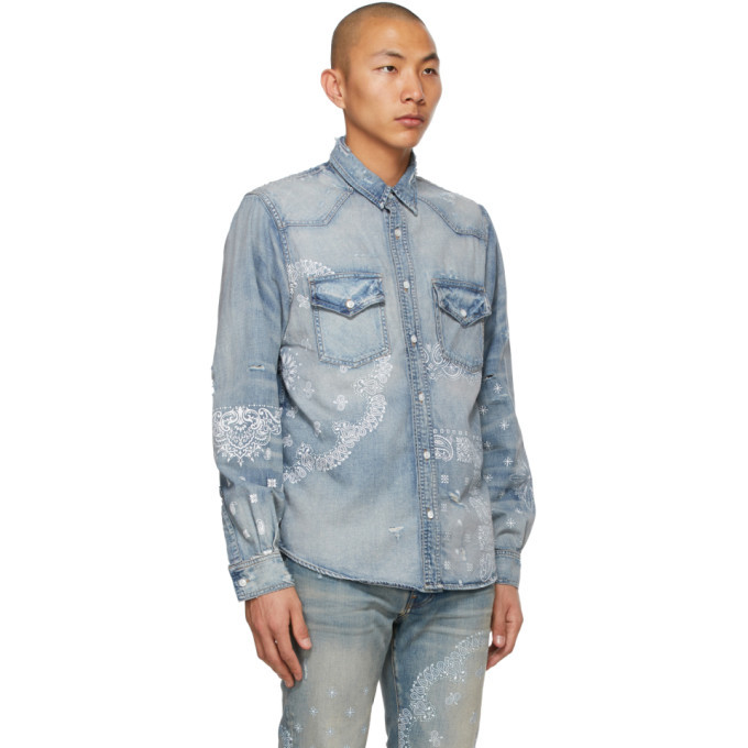 blue cheese dressing without buttermilk Linen Blend Bandana Casual Shirt