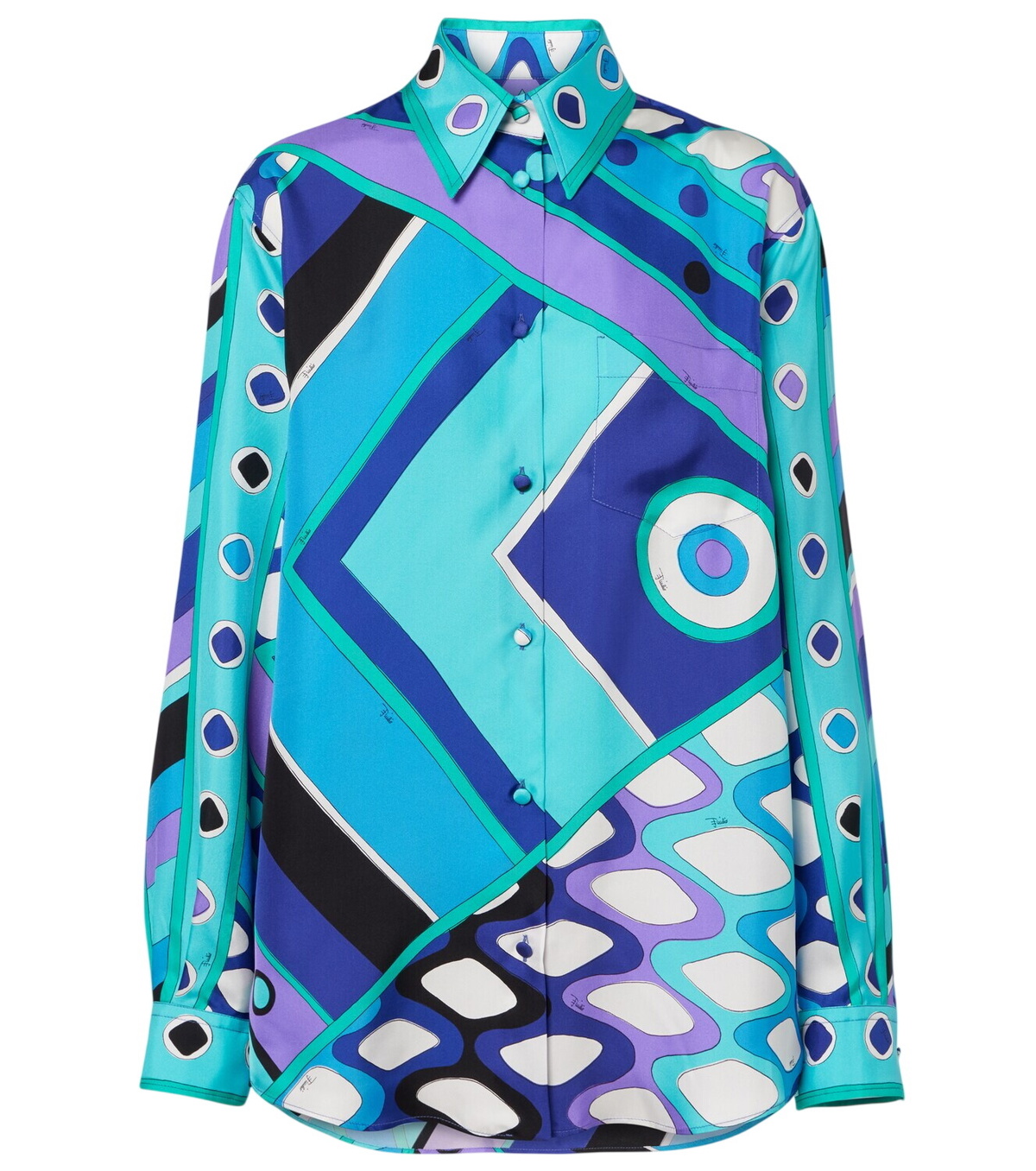 PUCCI Printed Silk Twill Shirt Emilio Pucci