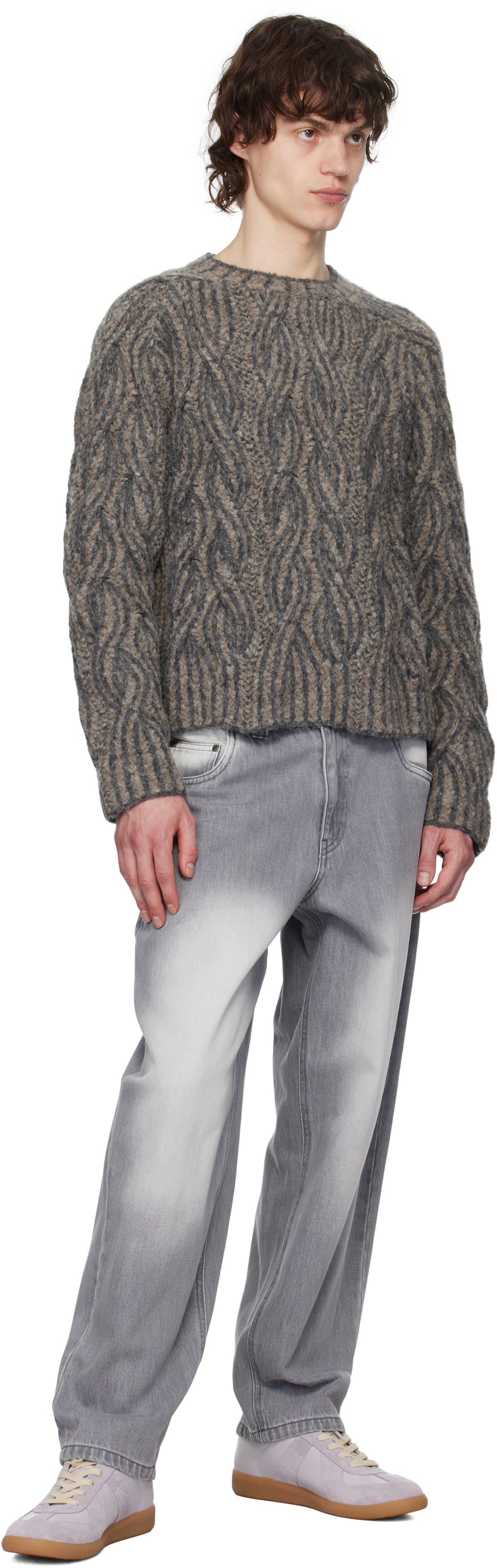 Eckhaus Latta Taupe Plait Sweater