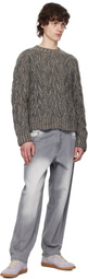 Eckhaus Latta Taupe Plait Sweater