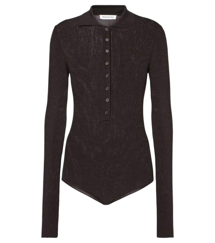 Photo: The Frankie Shop Solana wool, silk, and cashmere bodysuit