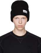 GANNI Black Wool Beanie