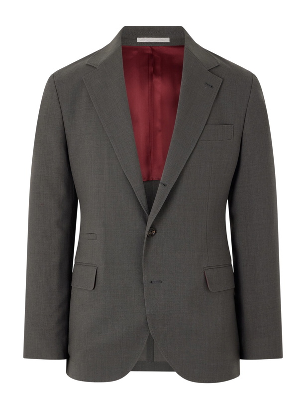 Photo: Brunello Cucinelli - Virgin Wool Suit Jacket - Green