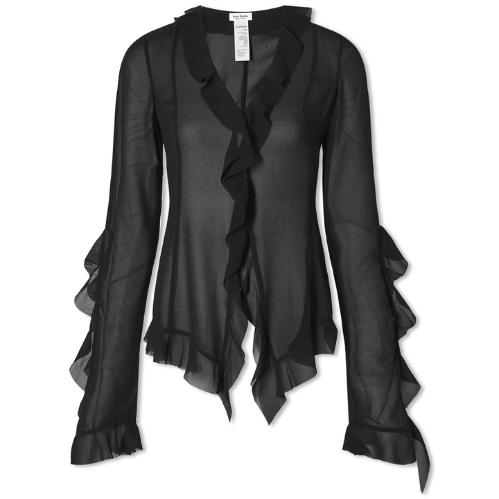 Photo: Acne Studios Women's Toulise Chiffon Blouse in Black