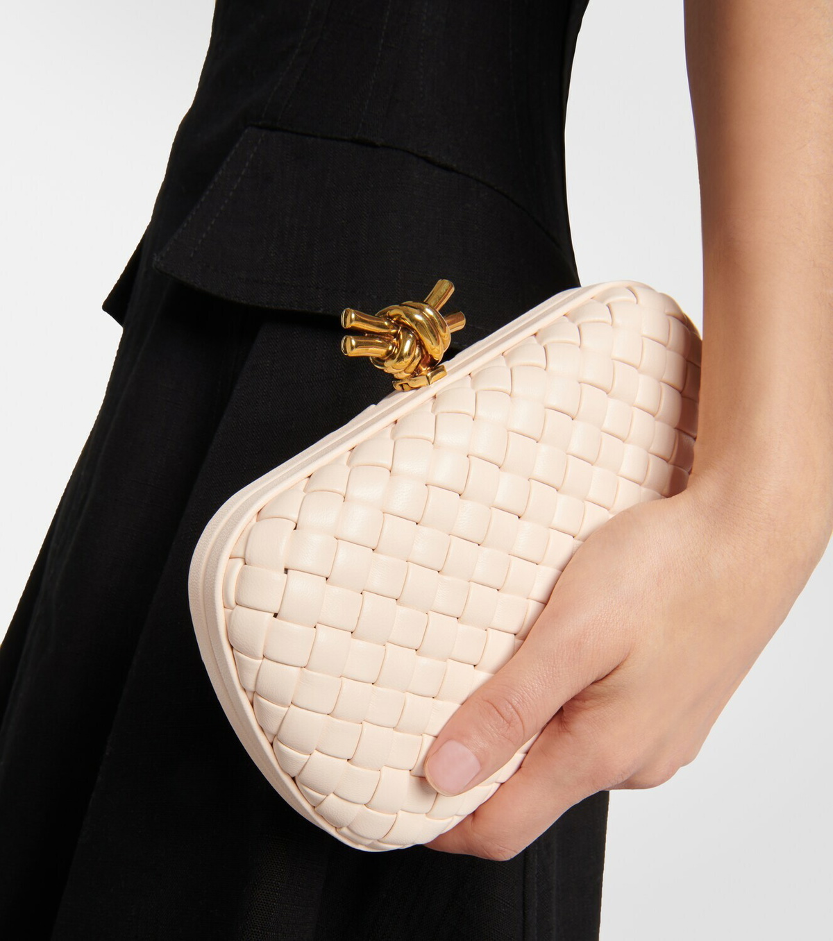 Bottega Veneta Knot leather clutch