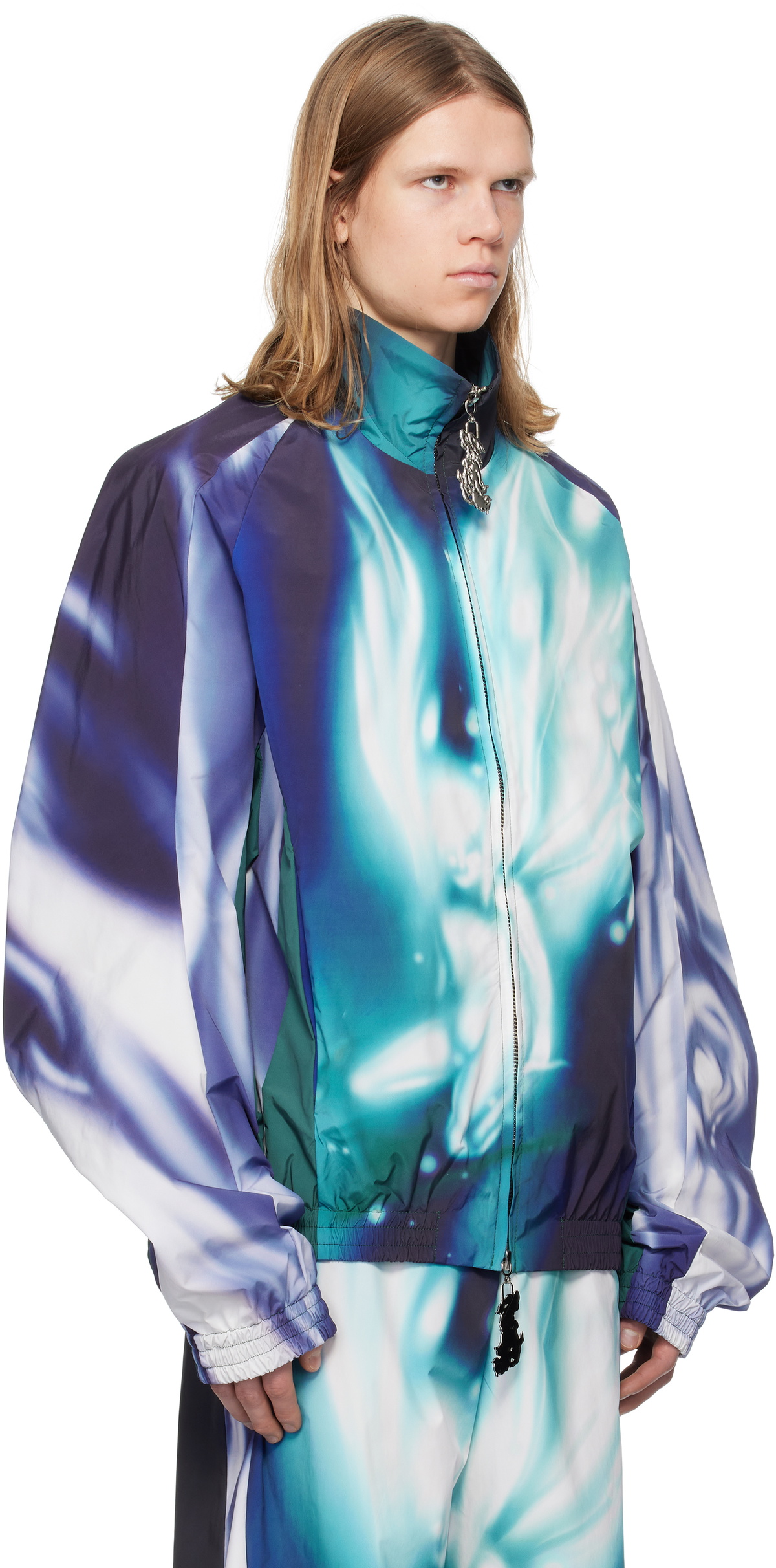 Gerrit Jacob Blue Printed Track Jacket