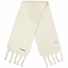Jil Sander Women's Plus Label Logo Scarf in White