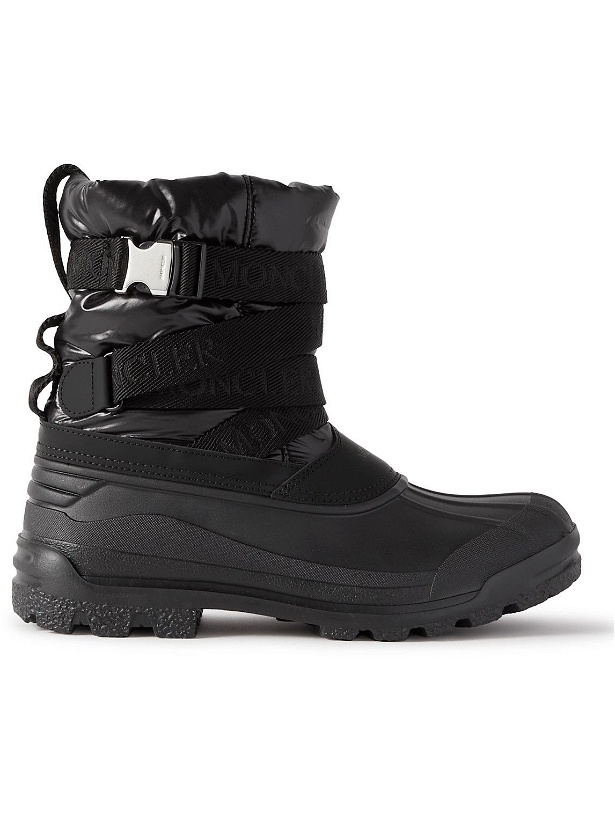 Photo: Moncler - Summus Webbing-Trimmed Nylon and Rubber Snow Boots - Black