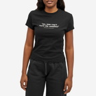 Off-White Women's Quote Number Fitted T-Shirt in Black