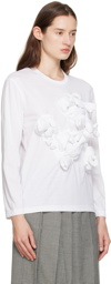 Comme des Garçons White Knotted Long Sleeve T-Shirt