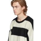 Needles White and Black Stripe Mohair Big Sweater