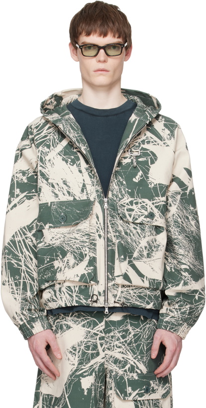 Photo: Reese Cooper Khaki & Off-White Duck Canvas Hooded Cargo Jacket