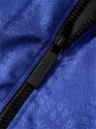 Moncler Genius - adidas Originals Seelos Striped Logo-Jacquard Shell Down Bomber Jacket - Blue