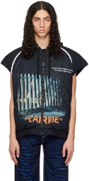 JW Anderson Black 'Carrie' Gate Printed Vest