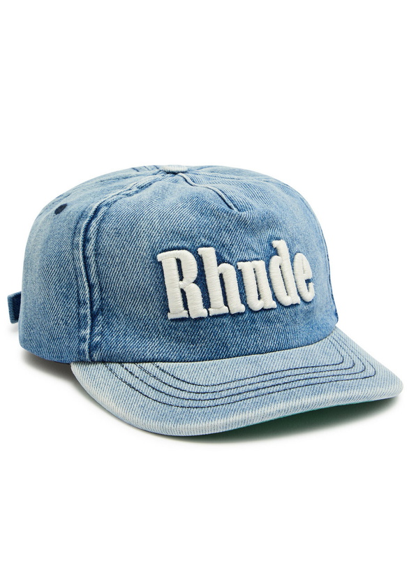 Photo: Rhude Logo-embroidered Denim cap - Light Blue - One Size