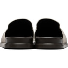 Ferragamo Gray Gancini Ornament Mule Loafers