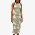 Wood Wood Women's Lola Pirnted Midi Dress in Crocodile Green