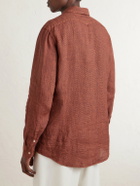 Massimo Alba - Genova Houndstooth Cotton Shirt - Orange