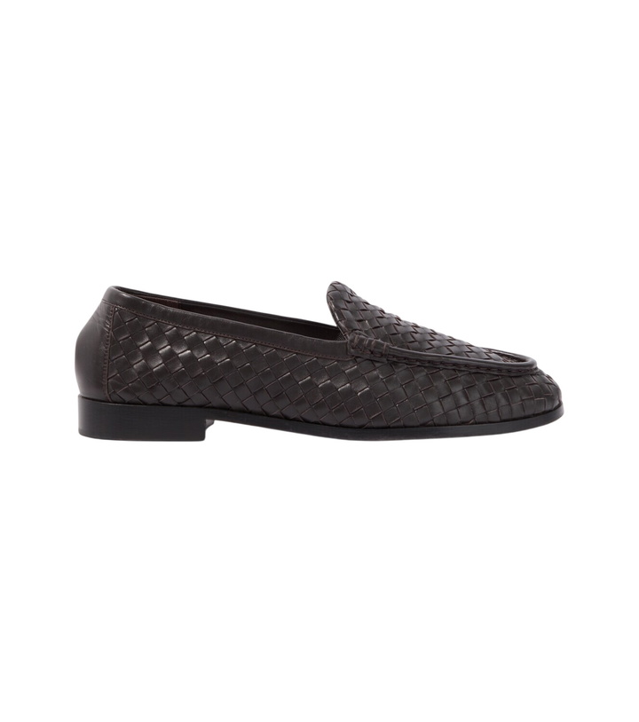 Photo: Bottega Veneta Silenzio Intrecciato leather loafers