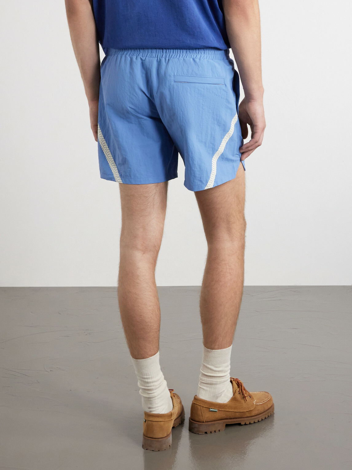 Cherry Los Angeles - Logo-Printed Woven Straight-Leg Shorts - Blue