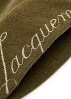 Jacquemus Le Bonnet Atelier Logo-intarsia Wool-blend Beanie - Khaki - One Size