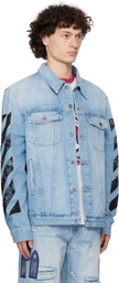 Off-White Blue Fresco Diag Arrow Skate Denim Jacket