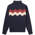 Oliver Spencer Talbot Zig Zag Roll Neck Knit