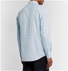 Burberry - Checked Cotton-Poplin Shirt - Blue