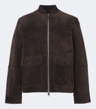 Yves Salomon Suede bomber jacket