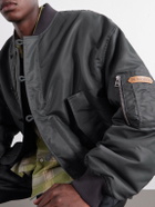 JW Anderson - Rib-Trimmed Shell Bomber Jacket - Gray