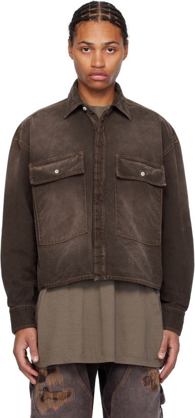 Photo: B1ARCHIVE Brown Flap Pocket Denim Shirt