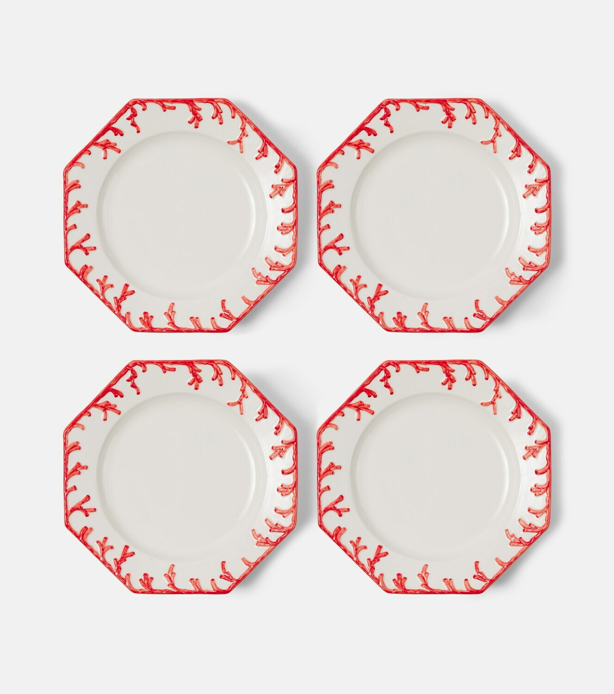 Les-Ottomans Set of 4 ceramic dinner plates
