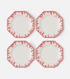 Les-Ottomans Set of 4 ceramic dinner plates